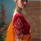 Nitya Tissue Silk Zardosi Embroidered Saree In Orange