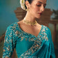 Nishka Tissue Silk  Saree In Royal Aqua