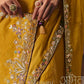 Amita Tissue Silk Floral Zari Work Saree In Yellow