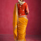 Urwashi Natural Silk Handcrafted Saree in Mustard yellow