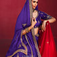 Sapphire Natural Crape Handcrafted saree in Blue
