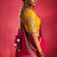 Amara Silk Heavy Border Sequins Sarees in Rani pink