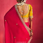 Amara Silk Heavy Border Sequins Sarees in Rani pink