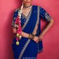 Imperial Viscose Georgette Embellished in Royal Blue