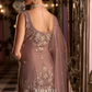 Itsiya Embroidered Net Onion Pink Top-Sharara Set