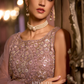 Itsiya Embroidered Net Onion Pink Top-Sharara Set
