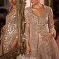 Celina Hand-Crafted Beige Palazzo Set