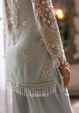 Eva Pearl Net Couture Sharara Set