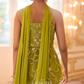 Lush Lime Butterfly Peplum Set