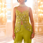 Lush Lime Butterfly Peplum Set