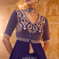 Purple Antique Zari Embroidered Peplum Set