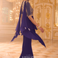 Purple Antique Zari Embroidered Peplum Set