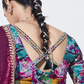 Wine Silk Saree with Vibrant Floral Blouse – A Statement of Luxury