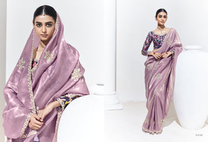 Pink Silk Saree with Embroidered Blouse – A Perfect Blend of Grace & Elegance