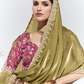 Olive Green Silk Saree with Embroidered Blouse – A Timeless Ethnic Statement