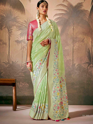 Sea Green Designer Saree