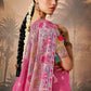 Gorgeous Pink Banarasi Saree with Multi-Color Floral Weaving