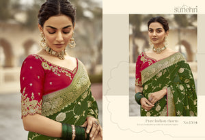 Regal Green Silk Saree – A Timeless Classic