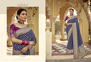 Royal Blue Banarasi Silk Saree with Zari Weaving