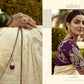 Ivory Elegance – Royal Silk Saree with Intricate Embroidery