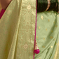 Ethereal Mint Green Silk Saree – A Graceful Heritage