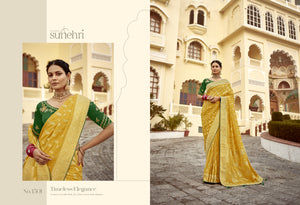 Timeless Elegance in Yellow Banarasi Saree