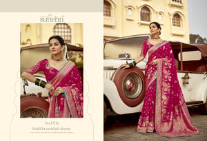 Bold & Beautiful Pink Banarasi Saree – A Classic Statement