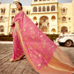 Pink Banarasi Silk Saree with Gold Zari Weaving