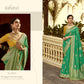 Green Banarasi Silk Saree with Mustard Embroidered Blouse