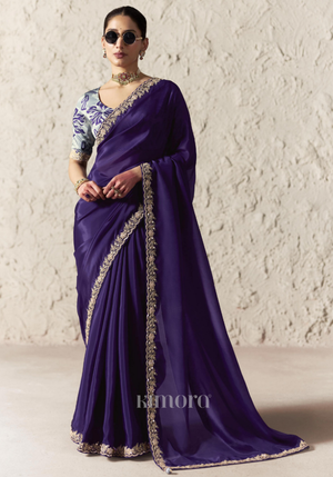 Rashmika Soft Silk Saree In Voilet