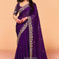Raisa Tissue Organza Saree in Purple