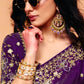 Raisa Tissue Organza Saree in Purple