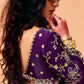 Raisa Tissue Organza Saree in Purple