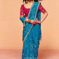 Aamani Natural Crepe Saree in Blue