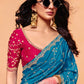 Aamani Natural Crepe Saree in Blue