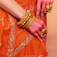 Sia Soft Organza Saree in Orange