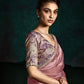 Graceful Pink Pure Tissue Silk Saree with Sequins & Thread Embroidered Butti Work