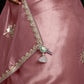 Graceful Pink Pure Tissue Silk Saree with Sequins & Thread Embroidered Butti Work