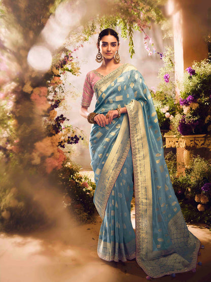 The Azure Blossom: A Dance of Sky and Petal