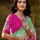 Multicolor Pure Tissue Silk Saree with Embroidered Designer Blouse