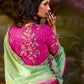 Multicolor Pure Tissue Silk Saree with Embroidered Designer Blouse
