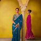 REGAL BLUE SAREE WITH INTRICATELY EMBROIDERED BLOUSE