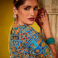 REGAL BLUE SAREE WITH INTRICATELY EMBROIDERED BLOUSE