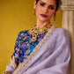 ETHEREAL ELEGANCE: PURPLE SILK SAREE WITH EMBROIDERED BLOUSE