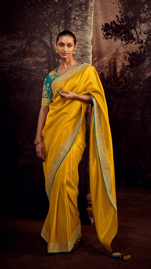GOLDEN BLOOM KANJEEVARAM SAREE - Kimora.in