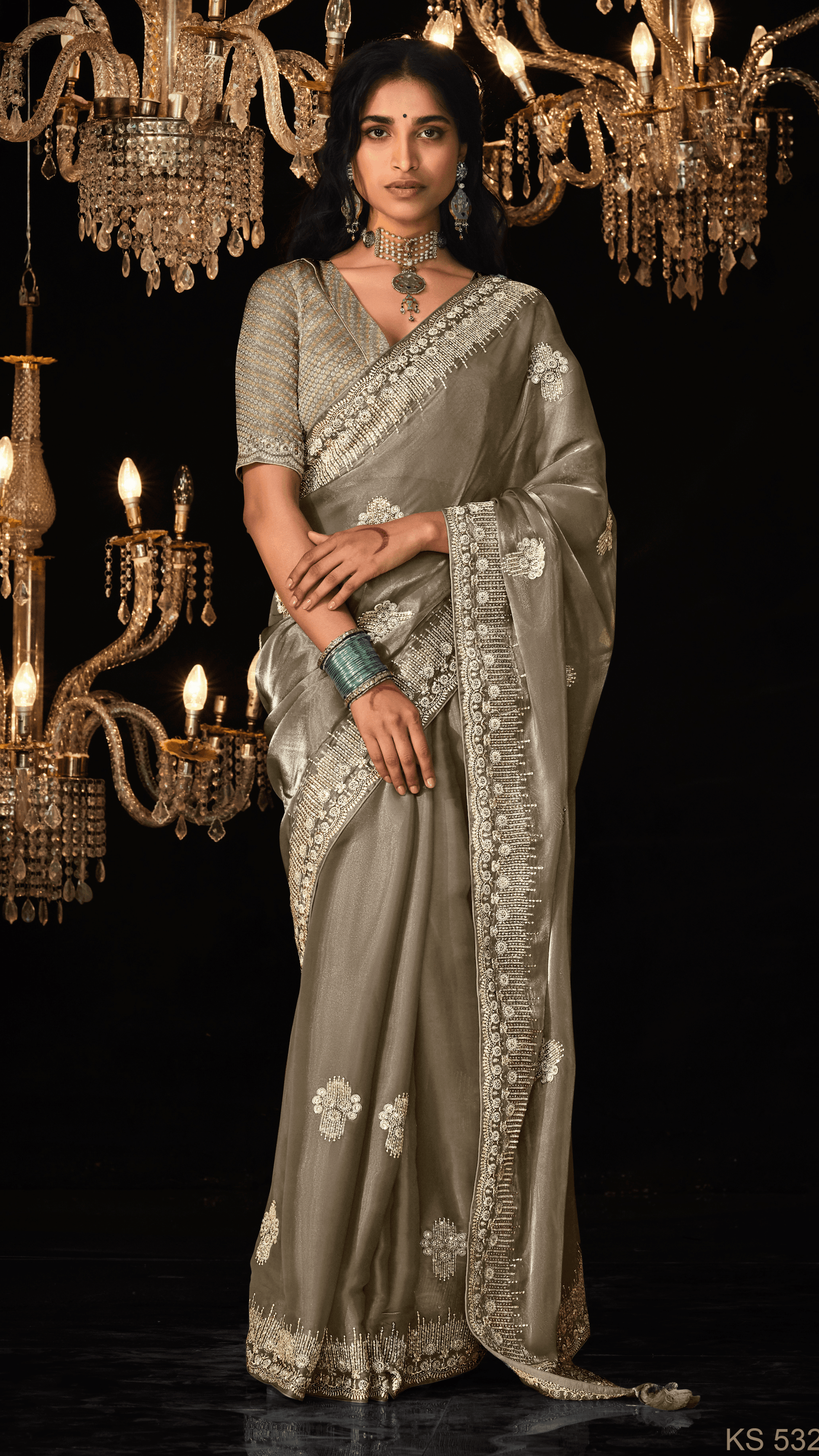 OLIVE GREEN KANJIVARAM SILK SAREE - Kimora.in