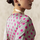 Polka Grace Soft Silk Saree Silver Grey