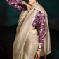 BEIGE DESIGNER ORGANZA SAREE– A STATEMENT OF SUBTLE SOPHISTICATION