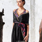 black silk saree for festive occasions
