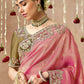 PURE TISSUE DOLA SILK SAREE WITH CONTRAST GOLDEN BLOUSE - Kimora.in